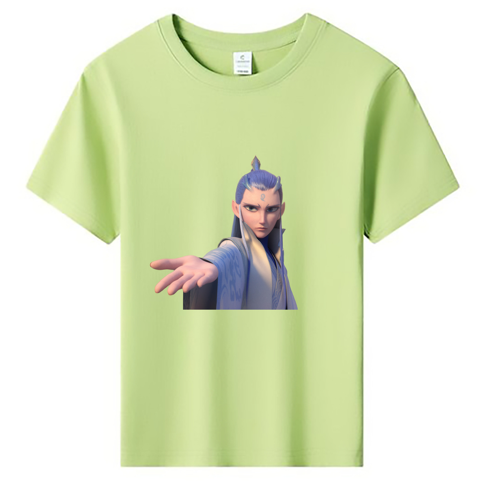 （画像用） Ne Zha 2 ナタ 魔童の大暴れ 綿100％キッズTシャツ（フロントプリント）